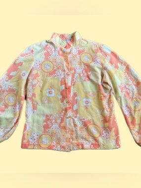 Genuine Vintage 1970’s Poet/Balloon Sleeved Button Down Shirt; Women’s Large 🌼